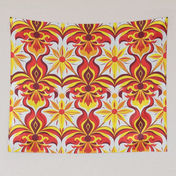 Item preview, Vibrant Sicilian Tile Design in Red and Yellow designed and sold by VoyteksDesigns.