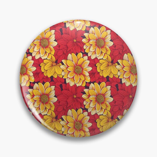 Item preview, Vibrant Red and Yellow Sicilian Floral Tile Pattern designed and sold by VoyteksDesigns.