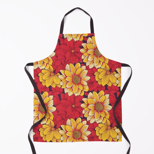 Item preview, Vibrant Red and Yellow Sicilian Floral Tile Pattern designed and sold by VoyteksDesigns.