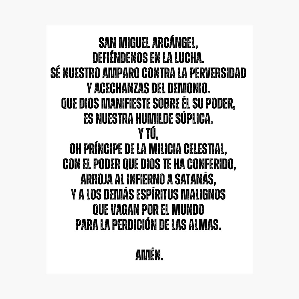 Oración a San Miguel Arcángel Poster