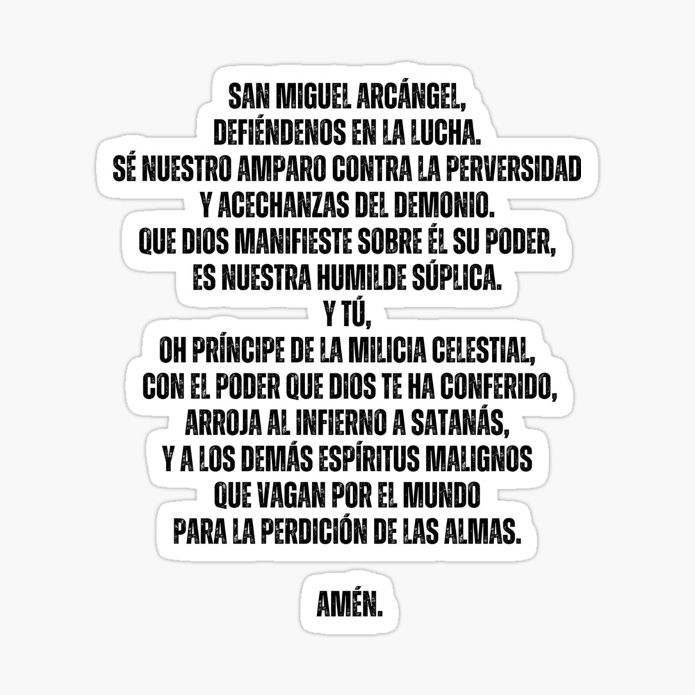 Oración a San Miguel Arcángel Poster