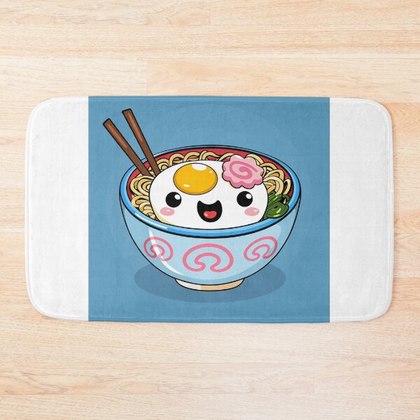 Item preview, Kawaii Bowl of Ramen Noodles Chopsticks Japanese Style designed and sold by redstar19.