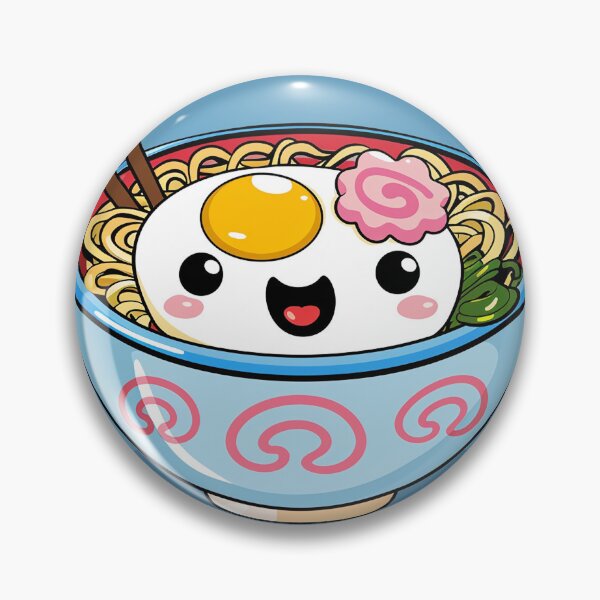 Item preview, Kawaii Bowl of Ramen Noodles Chopsticks Japanese Style designed and sold by redstar19.