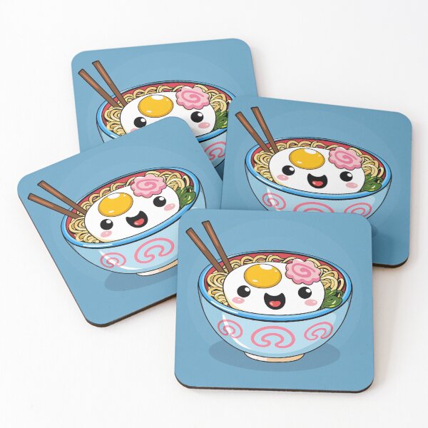 Item preview, Kawaii Bowl of Ramen Noodles Chopsticks Japanese Style designed and sold by redstar19.