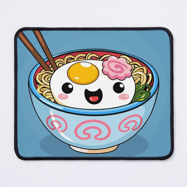 Item preview, Kawaii Bowl of Ramen Noodles Chopsticks Japanese Style designed and sold by redstar19.