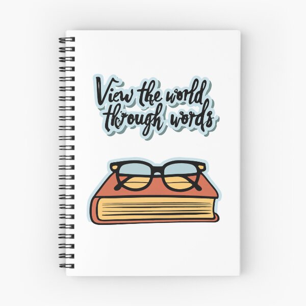 Item preview, View the World Through Words - Literature and Glasses Illustration designed and sold by NiftyWrx.