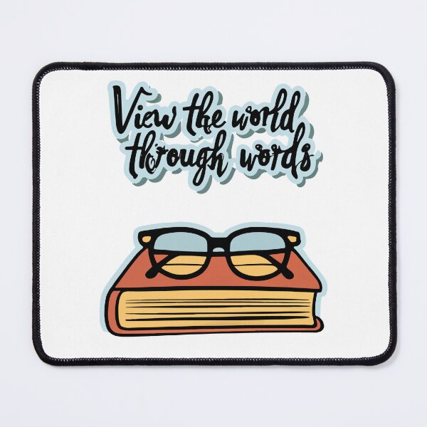 Item preview, View the World Through Words - Literature and Glasses Illustration designed and sold by NiftyWrx.
