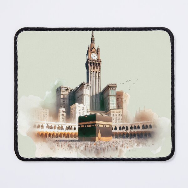 Item preview, Kabbah Masjid Al Haram and Makkah Surrounded Area in watercolor style designed and sold by Home-Crea-Abode.