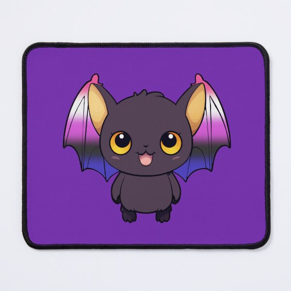 Item preview, Kawaii Bat with Genderfluid Pride Flag Colored Wings, Cute Genderfluid Design designed and sold by Travelslightly.