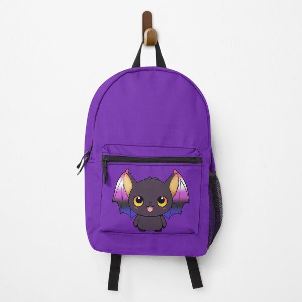 Item preview, Kawaii Bat with Genderfluid Pride Flag Colored Wings, Cute Genderfluid Design designed and sold by Travelslightly.