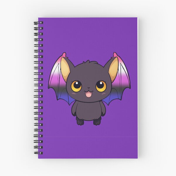 Item preview, Kawaii Bat with Genderfluid Pride Flag Colored Wings, Cute Genderfluid Design designed and sold by Travelslightly.