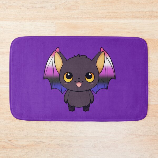 Item preview, Kawaii Bat with Genderfluid Pride Flag Colored Wings, Cute Genderfluid Design designed and sold by Travelslightly.