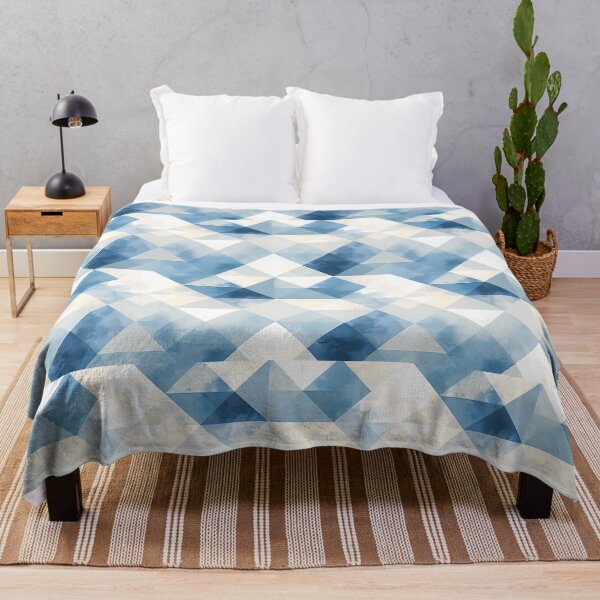 Item preview, Pattern With Blue And White Rhombuses And Triangles designed and sold by kuralesya.
