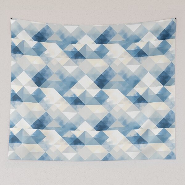 Item preview, Pattern With Blue And White Rhombuses And Triangles designed and sold by kuralesya.