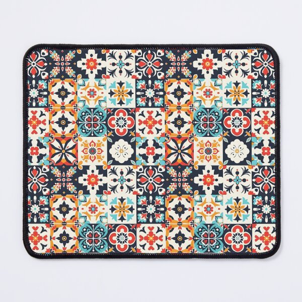 Item preview, Colorful Sicilian Tile Pattern with Floral Motifs designed and sold by VoyteksDesigns.