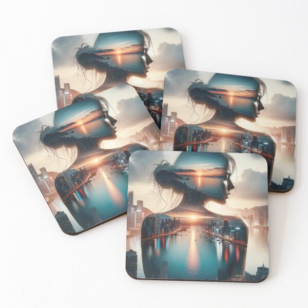 Item preview, Double Exposure Cityscape Silhouette designed and sold by SamurNesvi.
