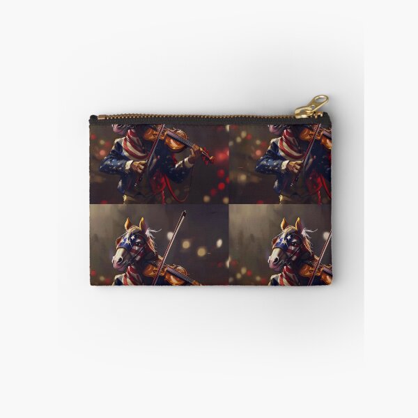 Artikelvorschau, Patriotisches Pferd spielt Geigenkunst Geigenkunst, einzigartige Tiermusikkunst, American Flag -Thema, skurrile Fantasy -Kunst, Musikliebhaber Kunst 1 entworfen und verkauft von MiracleROLArt.