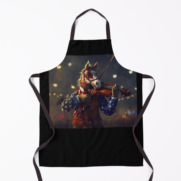 Artikelvorschau, Patriotisches Pferd spielt Geigenkunst Geigenkunst, einzigartige Tiermusikkunst, American Flag -Thema, skurrile Fantasy -Kunst, Musikliebhaber Kunst 3 entworfen und verkauft von MiracleROLArt.