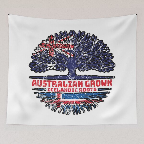 Item preview, Iceland Icelandic Australian Australia Tree Roots Flag designed and sold by FlagX.