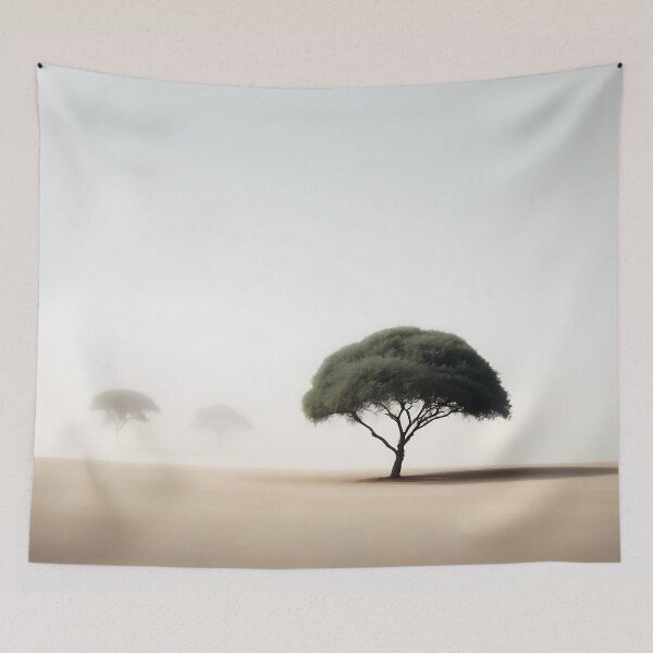 Item preview, Resilient Beauty: An Acacia Tree's Defiant Solitude in the Desert designed and sold by puravidavisions.