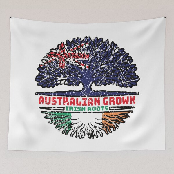 Item preview, Ireland Irish Australian Australia Tree Roots Flag designed and sold by FlagX.