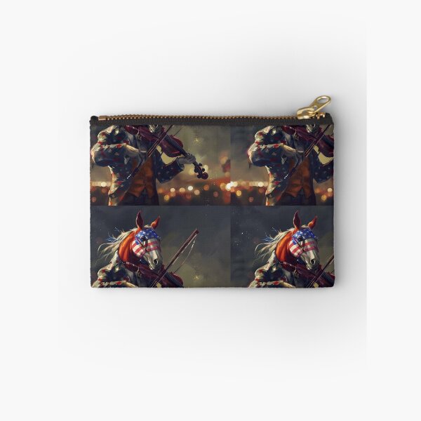 Artikelvorschau, Patriotisches Pferd spielt Geigenkunst Geigenkunst, einzigartige Tiermusikkunst, American Flag -Thema, skurrile Fantasy -Kunst, Musikliebhaber Kunst 8 entworfen und verkauft von MiracleROLArt.