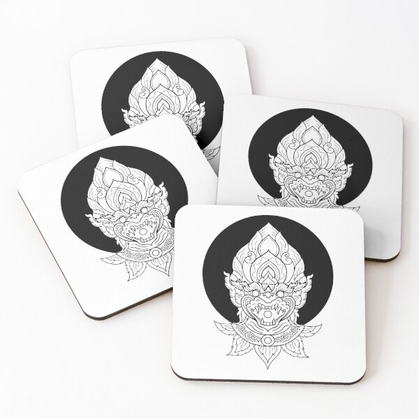 Item preview, Beautiful YEK THAI lai thai traditional in classic black and white designed and sold by Bspaces.