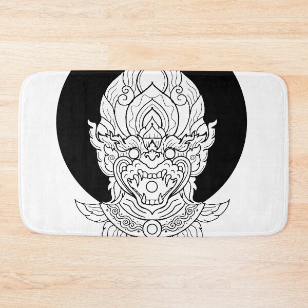 Item preview, Beautiful YEK THAI lai thai traditional in classic black and white designed and sold by Bspaces.