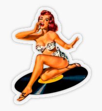Rockabilly Göttin Transparenter Sticker