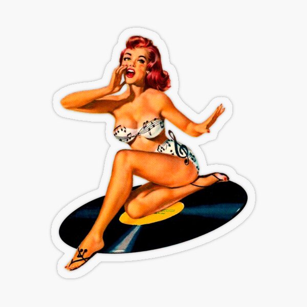 1950s Vintage Style Pin Up Girl Sticker P79 Pinup Girl Sticker Rfeie 