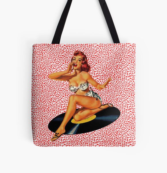 Rockabilly Goddess All Over Print Tote Bag