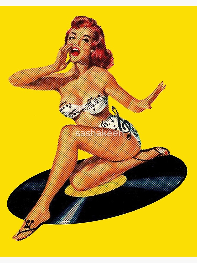 Imagen 3 de 3, Lámina artística con la obra Diosa Rockabilly, diseñada y vendida por sashakeen.