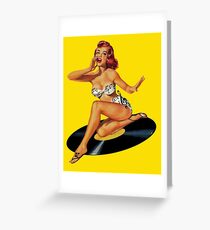 Tarjeta de felicitación Diosa del Rockabilly