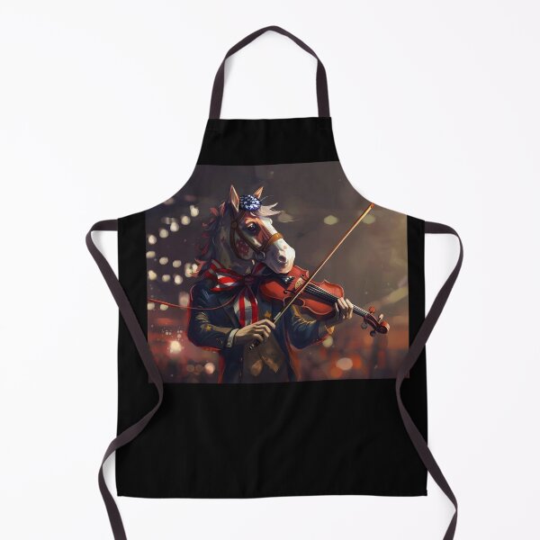 Artikelvorschau, Patriotisches Pferd spielt Geigenkunst Geigenkunst, einzigartige Tiermusikkunst, American Flag -Thema, skurrile Fantasy -Kunst, Musikliebhaber Kunst 10 entworfen und verkauft von MiracleROLArt.