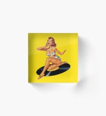 Rockabilly Goddess Acrylic Block