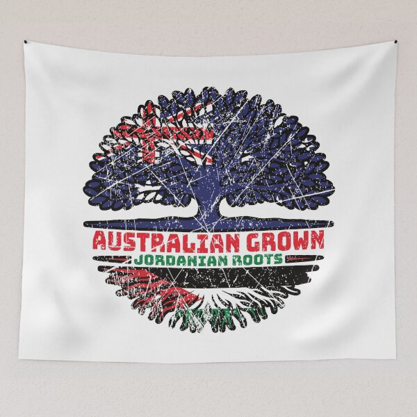Item preview, Jordanian Jordan Australian Australia Tree Roots Flag designed and sold by FlagX.