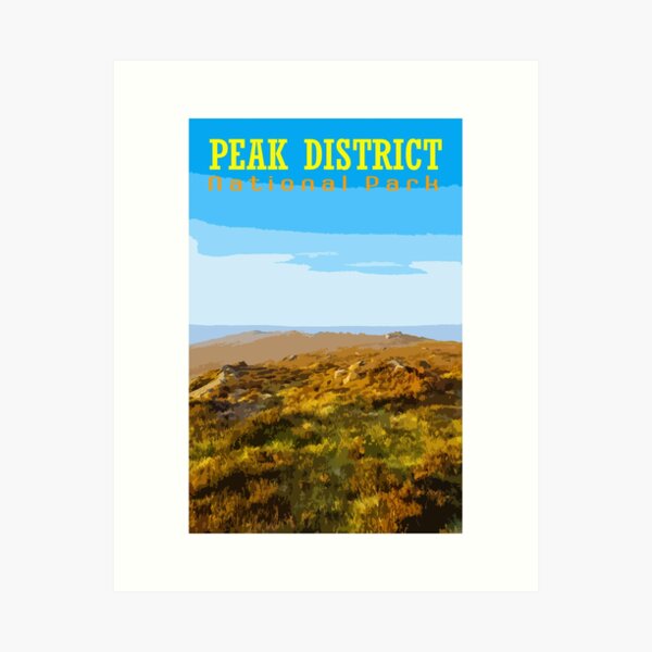 Item preview, Peak District National Park UK retro travel poster. designed and sold by RobThorley.