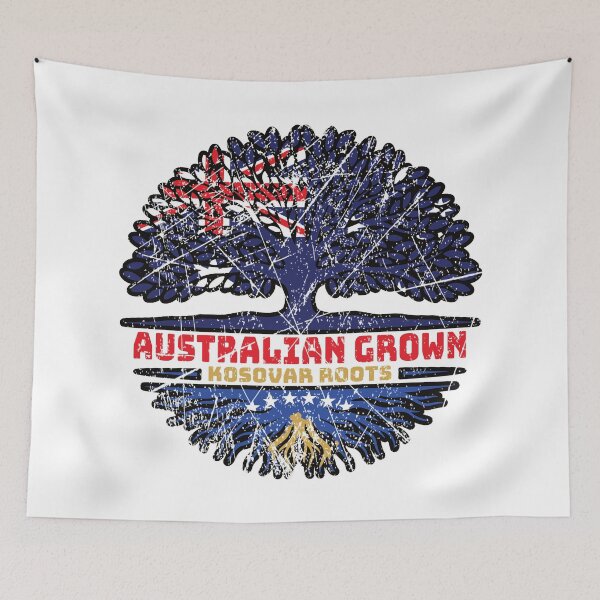 Item preview, Kosovo Kosovar Australian Australia Tree Roots Flag designed and sold by FlagX.
