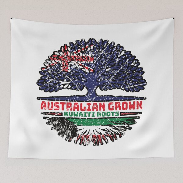 Item preview, Kuwait Kuwaiti Australian Australia Tree Roots Flag designed and sold by FlagX.