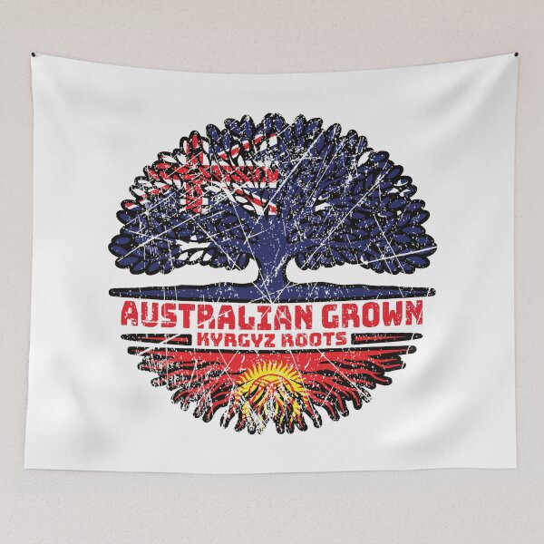 Item preview, Kyrgyzstan Kirghiz Australian Australia Tree Roots Flag designed and sold by FlagX.