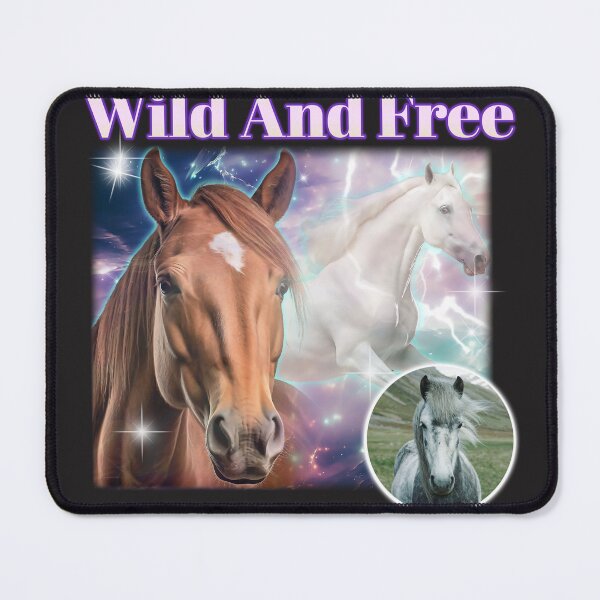 Item preview, wild and free horse puns designed and sold by funpunsteeshop.