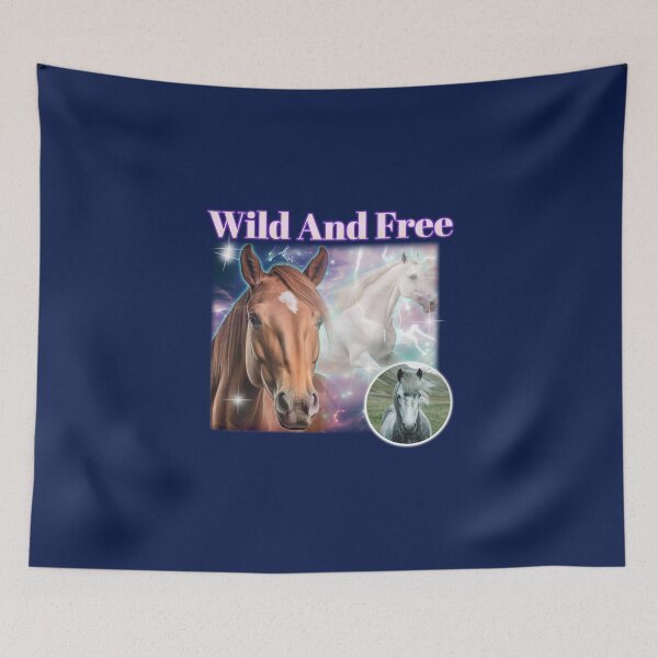 Item preview, wild and free horse puns designed and sold by funpunsteeshop.
