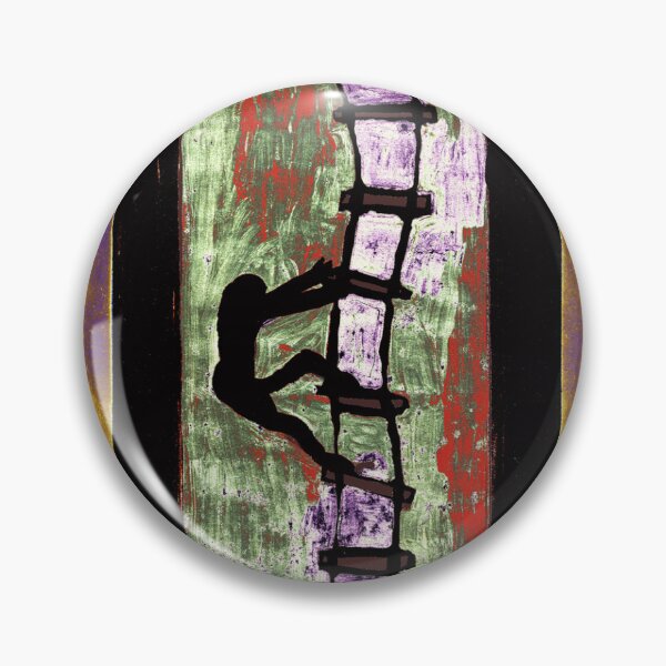 Item preview, Vertical painting of a man climbing a ladder designed and sold by Carré Comme Orange.