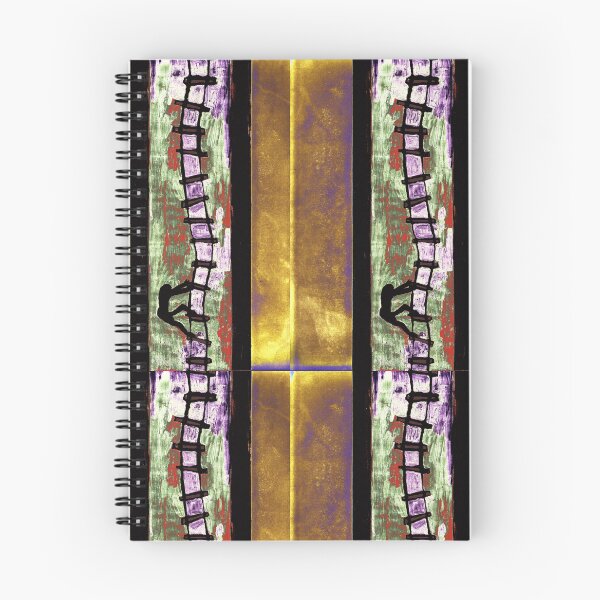 Item preview, Vertical painting of a man climbing a ladder designed and sold by Carré Comme Orange.