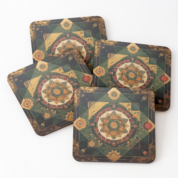 Item preview, Sunlit Scripts and Verdant Visions: A Celestial Ballet in Bloom in Modern Mandala Art designed and sold by Vic Torys ☆.