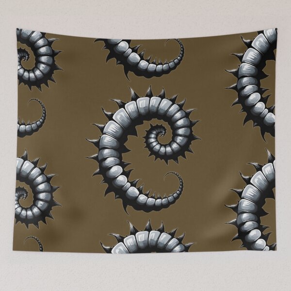 Item preview, Twisted Terrors | Creepy Spikey Worm Spiral | Dark & Edgy Graphic designed and sold by DopeStick.