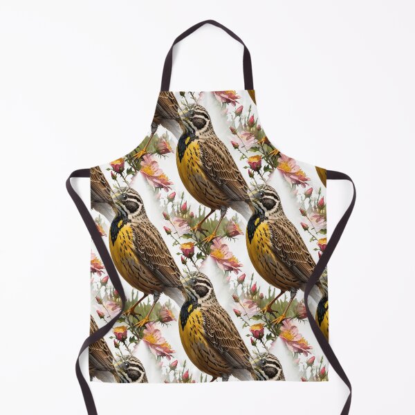 Item preview, Common Western Meadowlark Surrounded By Prairie Roses Pattern 3 designed and sold by taiche.