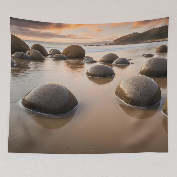 Item preview, Nature's Mystery: The Enchanting Moeraki Boulders, New Zealand designed and sold by Frame of Mind .