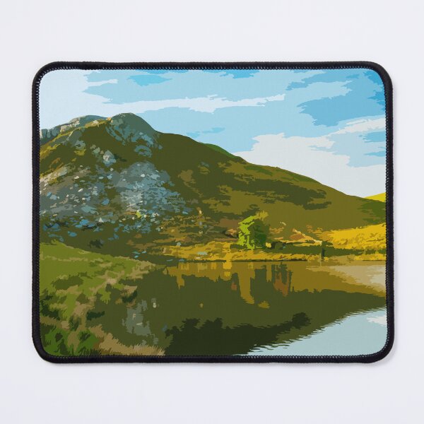 Item preview, Llyn y Dywarchen and Clogwyngarreg retro travel poster designed and sold by RobThorley.