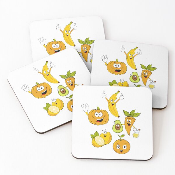 Item preview, Sunny Smiles: Yellow and Orange Fruits & Veggies designed and sold by RysowankaZS.